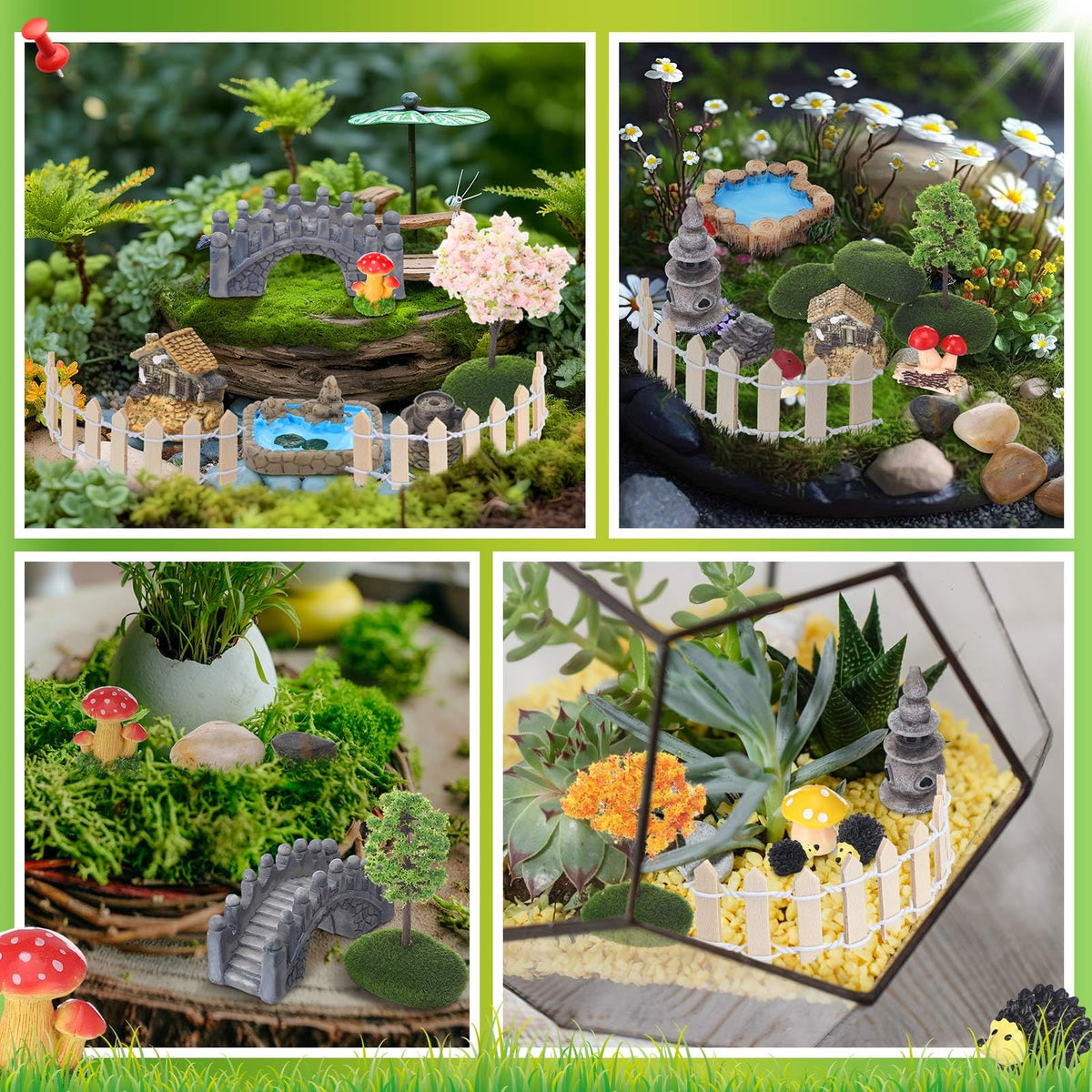 VioraWhite resin miniatures set is durable and weather-resistant for outdoor displays.