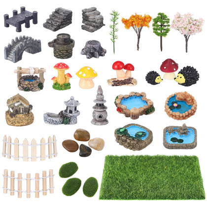 VioraWhite water pool bridge lighthouse miniatures brighten terrariums and fairy gardens.