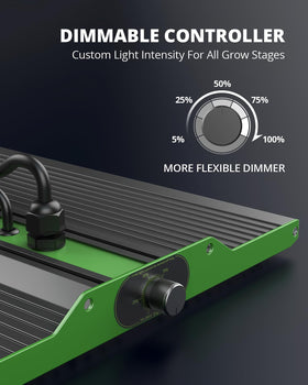 VIPARSPECTRA P4000 full-spectrum panel supports veg and flowering with balanced light.
