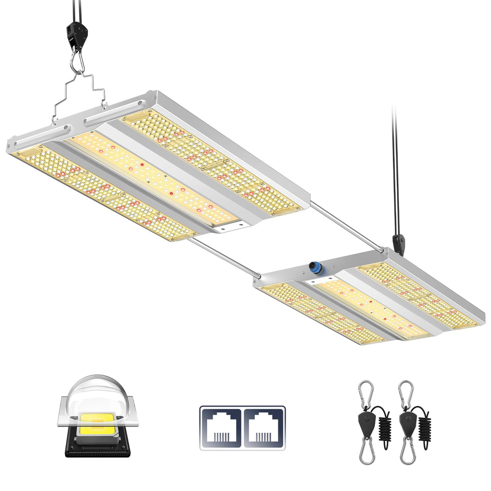 VIPARSPECTRA XS3000 Pro with optical lenses concentrates light for uniform PPFD.