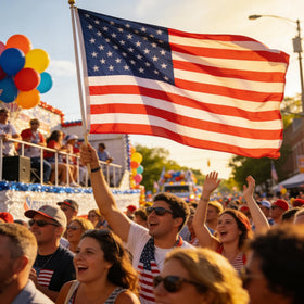 VIPMEN made-in-USA flag for patriotic display