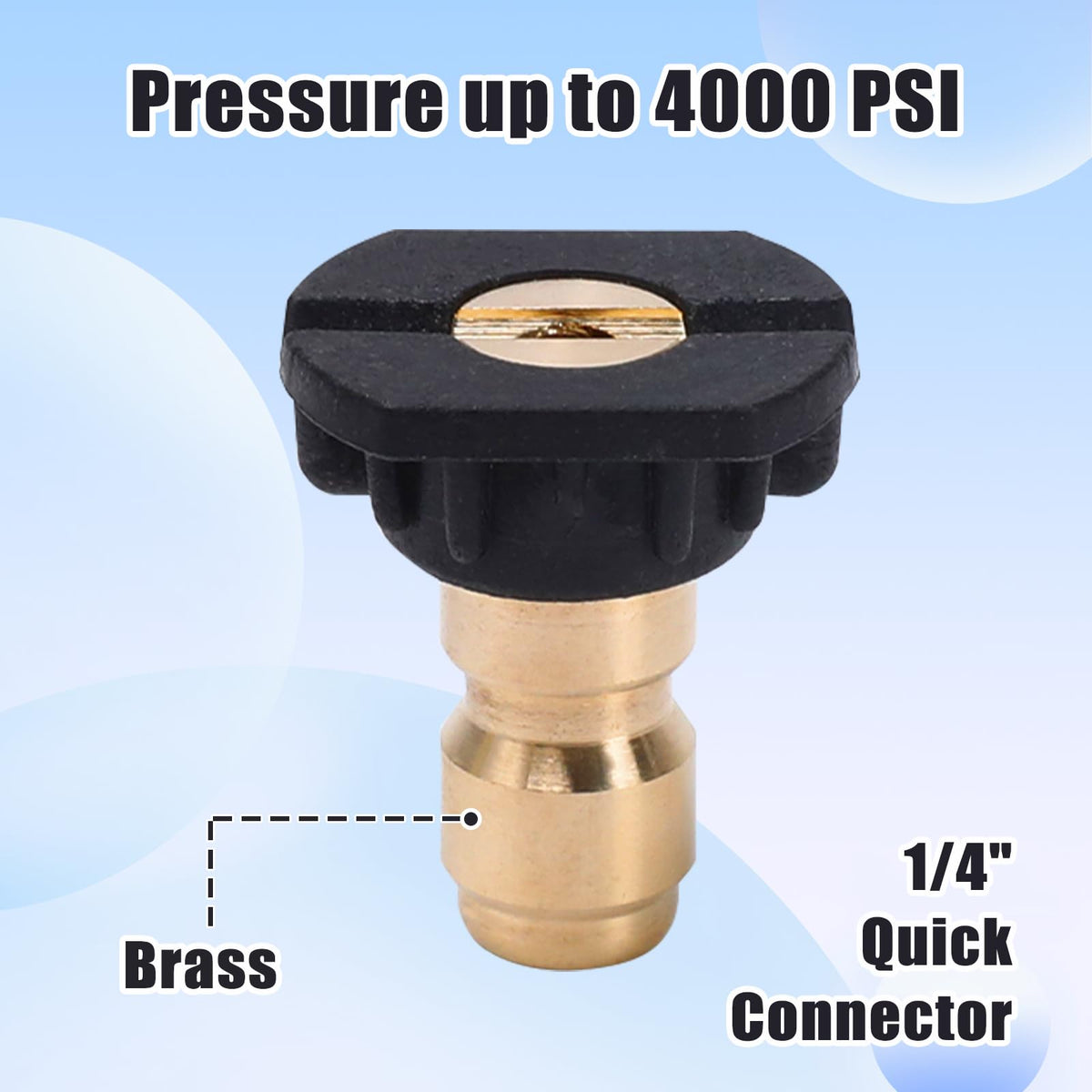 VIPRUSH quarter-inch quick-connect fits most pressure wands.