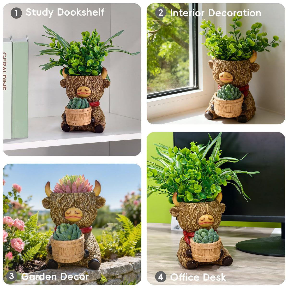 ViQuHaT indoor-outdoor planter set suited for patios, windowsills, and indoor gardens.