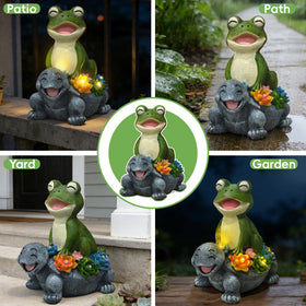 ViQuHaT playful garden statue for patio and yard decor, easy to place anywhere