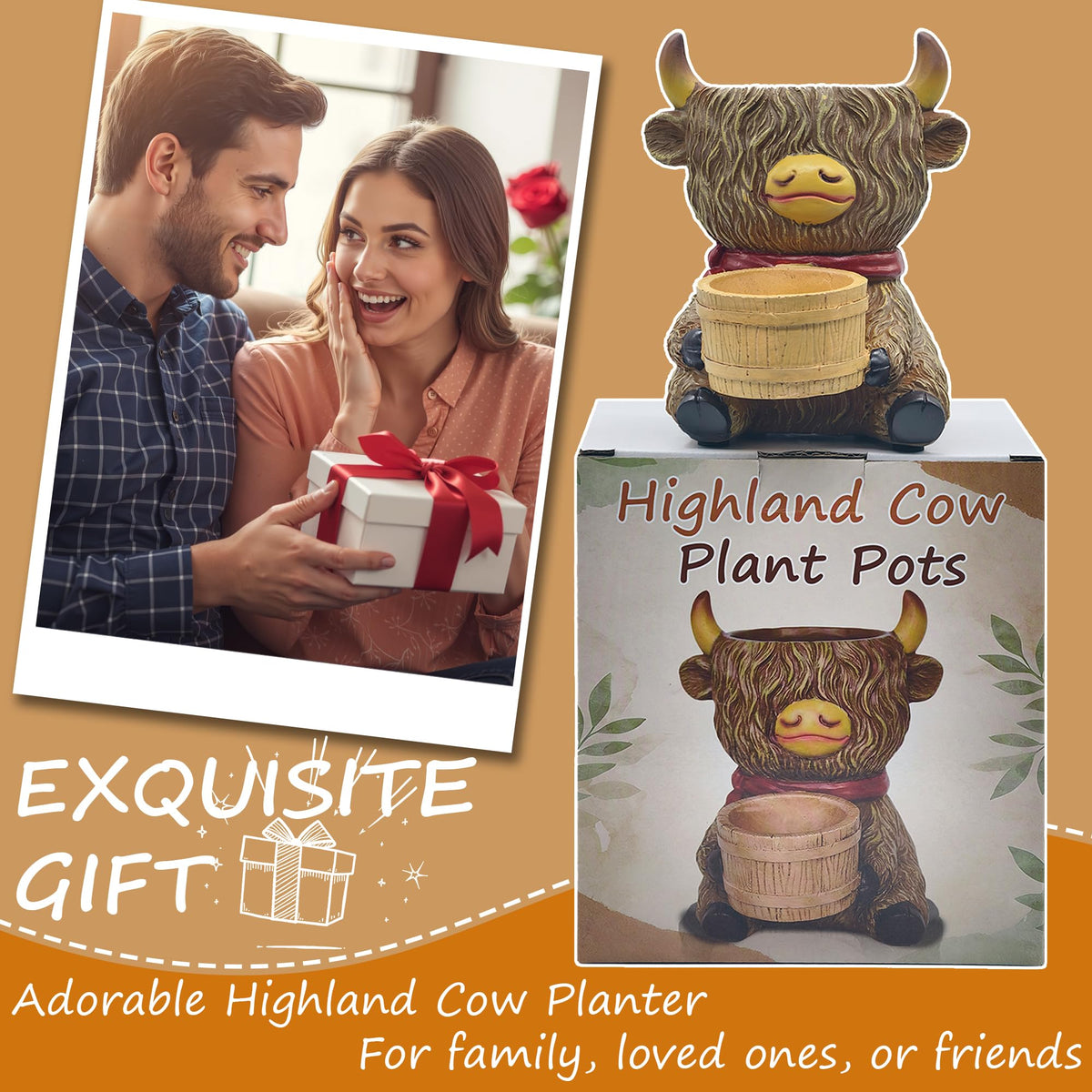 ViQuHaT two-planter gift set for plant lovers combines whimsy with practical drainage.