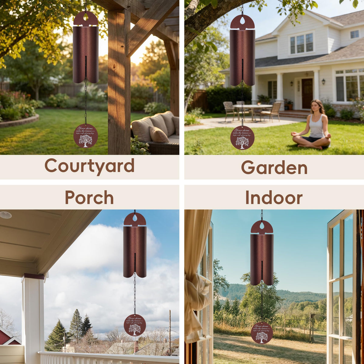 ViQuHaT garden wind chime for patio soothing breeze