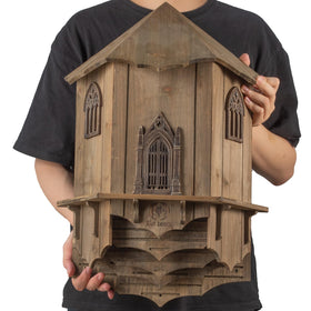 VIREESR bat house XL front view shows a spacious roosting habitat, supporting pollination.