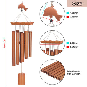 Virekm garden wind chime delivering natural sounds in a lush setting