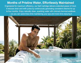 Virellionixis water stays clear with soft spa feel.
