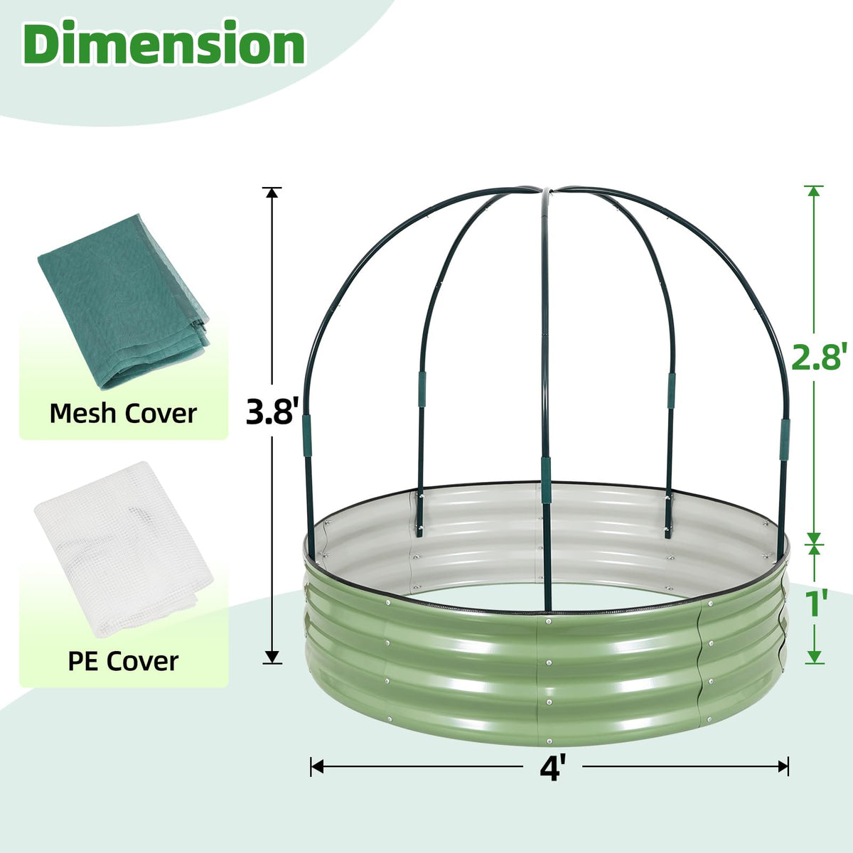 VIREO GARDEN bed with mesh cover for summer ventilation and shade.