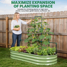 VIREO GARDEN heavy-duty galvanized steel frame withstands outdoor use.