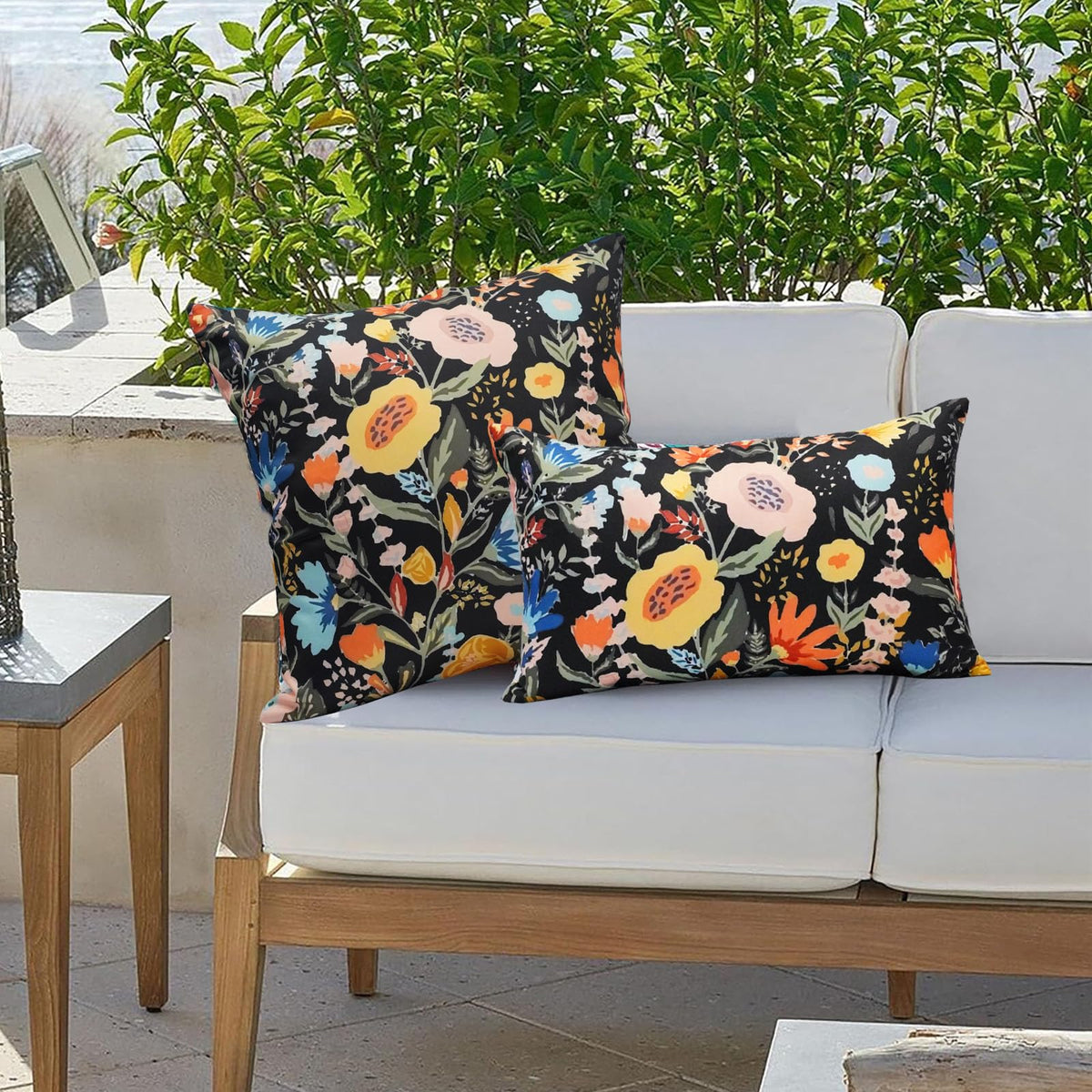 Virexen colorful garden pattern enhances outdoor and indoor spaces