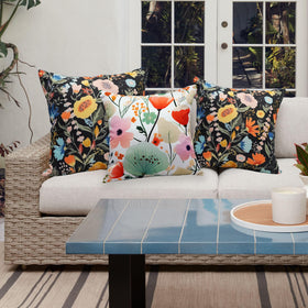 Virexen 2-pack floral pillow covers for patio furniture