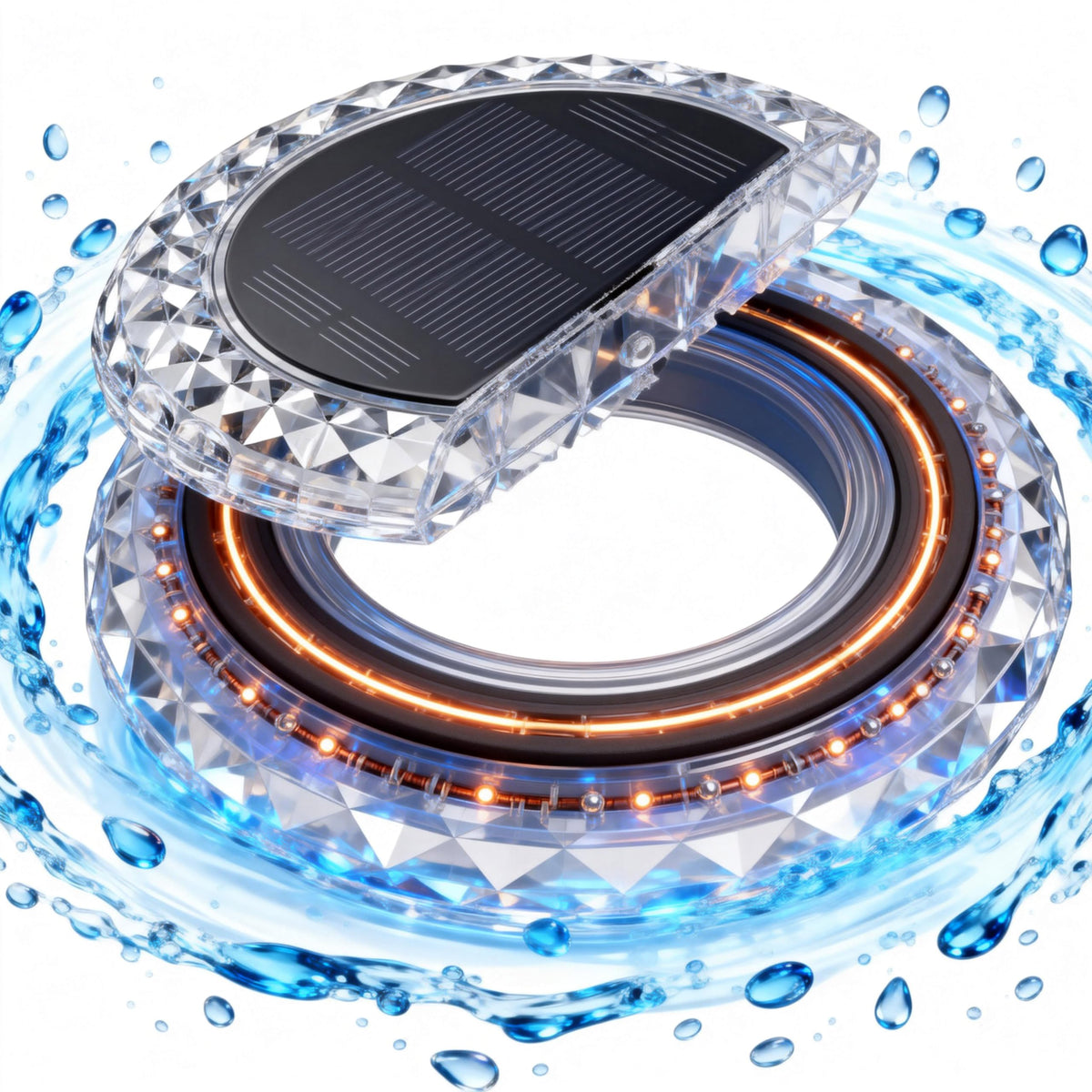 VIRIDI warm white mode provides relaxed, cozy lighting for night swims.