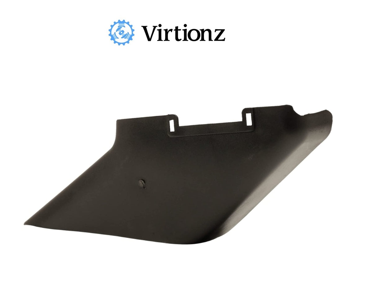 VIRTIONZ easy-installation image shows tool-free attachment to mower deck.