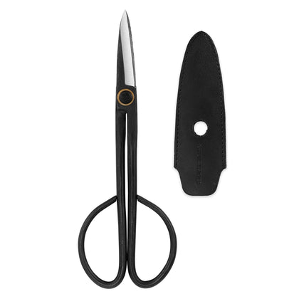 VISEMAN Japanese Bonsai Shears long-handle close-up blades for precise pruning.
