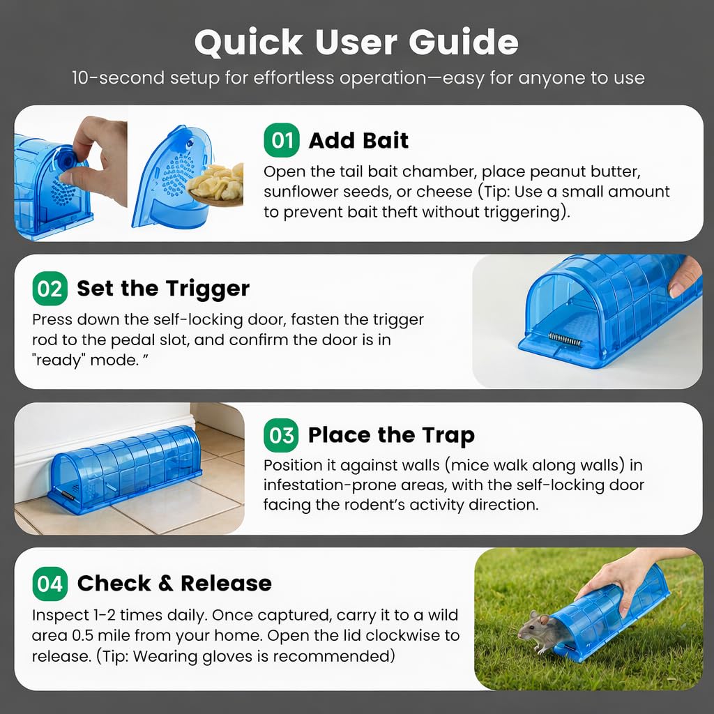 VisidgeB2C trap with a sensitive trigger for simple setup.