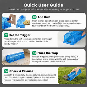 VisidgeB2C trap with a sensitive trigger for simple setup.