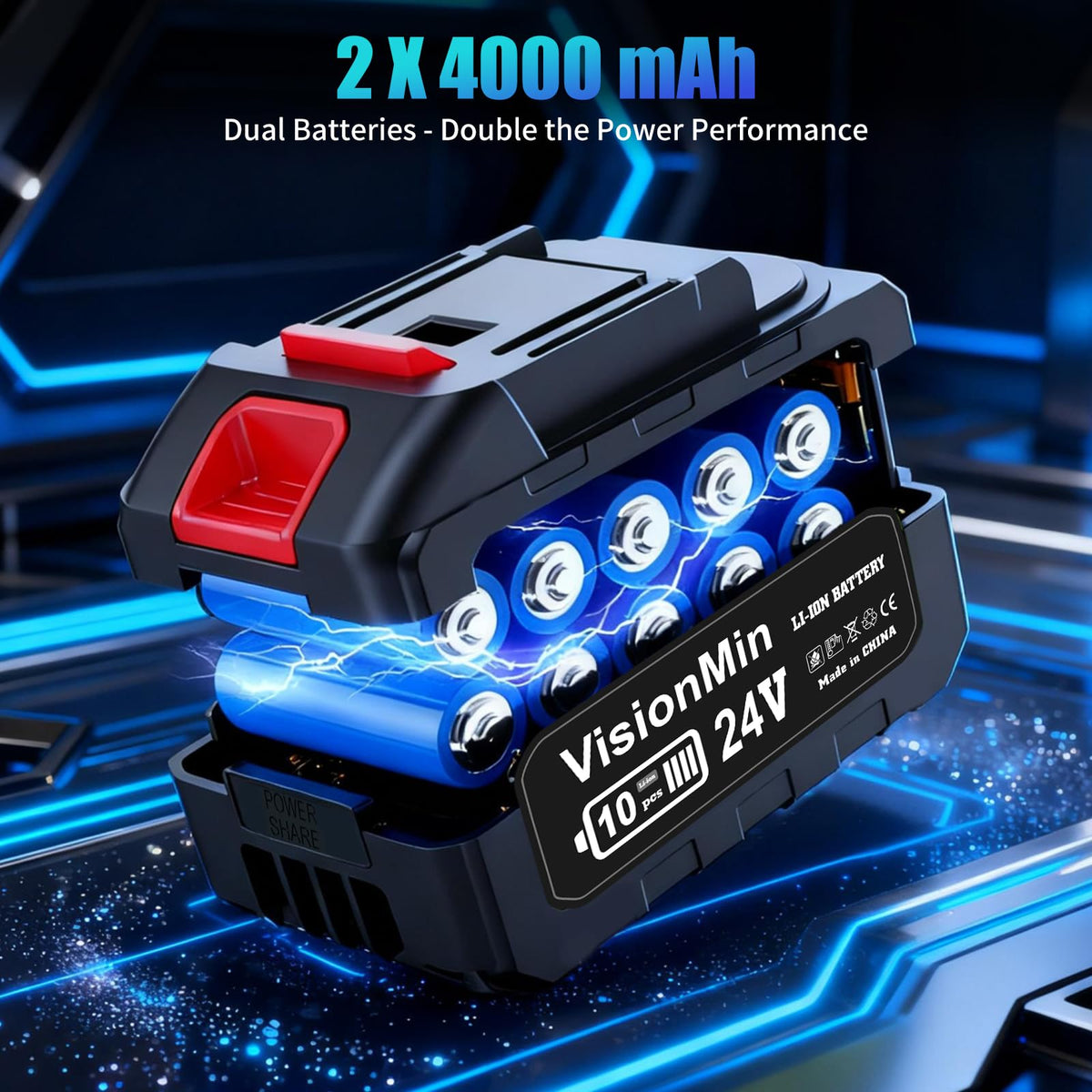 VisionMin lightweight 2.2 lb blower designed for comfortable one‑hand use