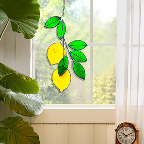 Vismin stained-glass accent enhances sunlit corners with vibrant glow.
