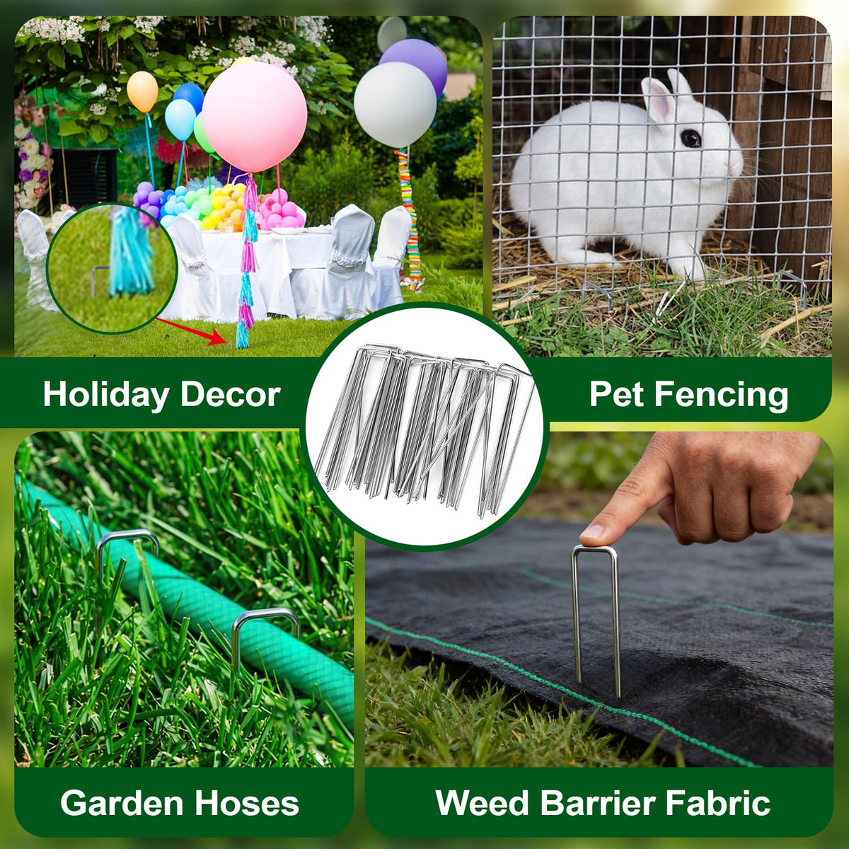 VISRIE versatile outdoor anchoring for fences, hoses, and decor