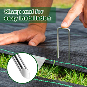 VISRIE sharp beveled incisions facilitate easy penetration through weed barrier fabric
