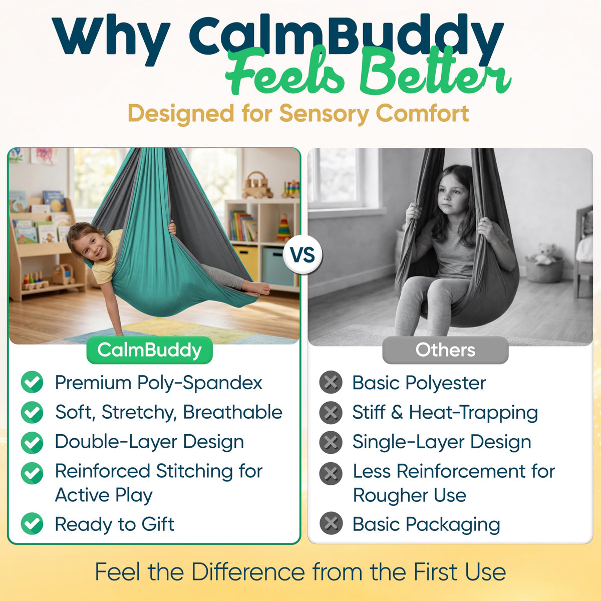VISSE sensory swing therapy benefits support focus and body awareness