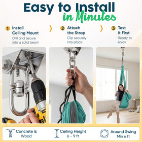 VISSE sensory swing from toddler to adult use design grows with user