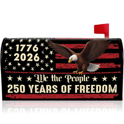 Visstree 250th anniversary eagle and flag mailbox cover for patriotic curb appeal.