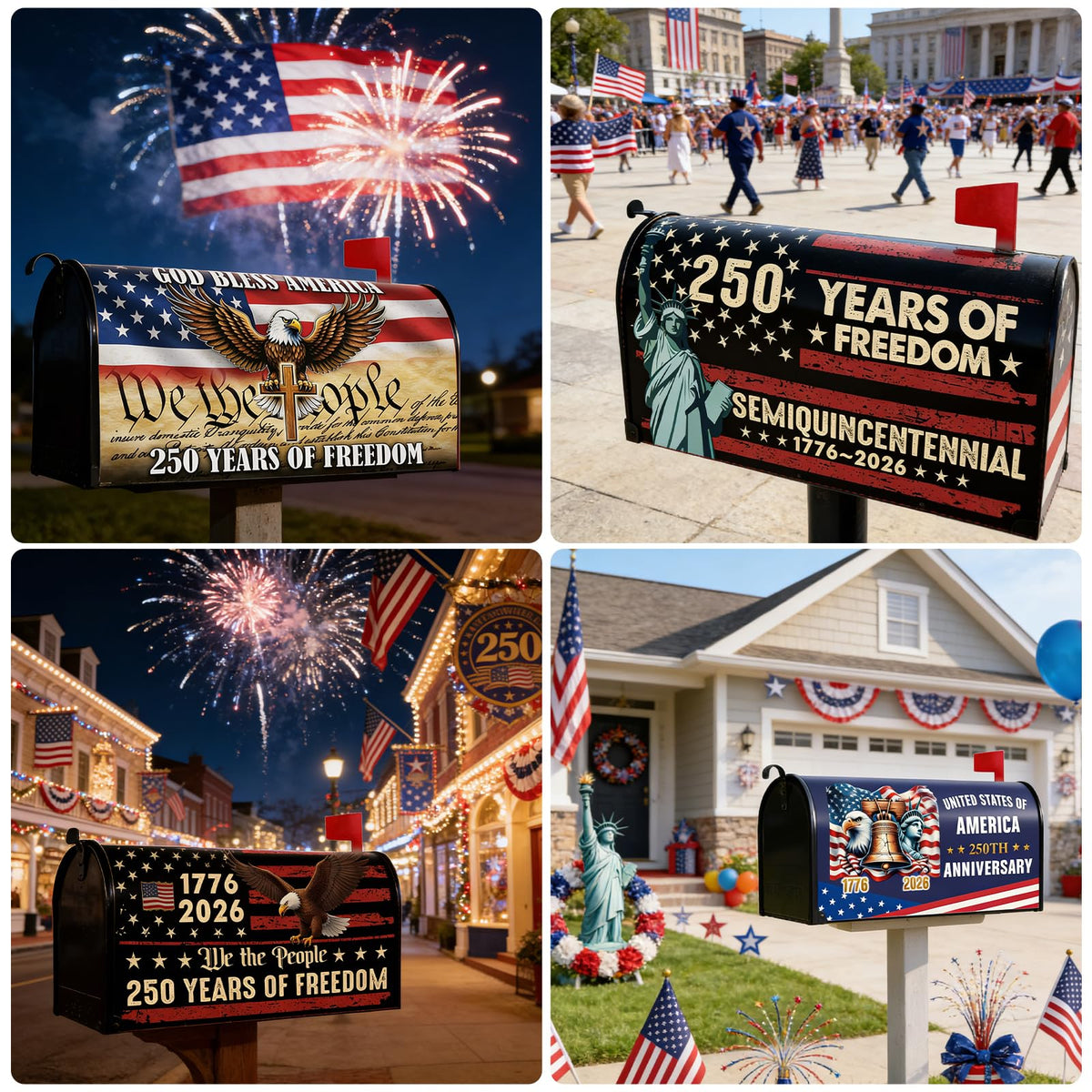 VISSTREE Independence Day decor that boosts curb appeal during holidays.