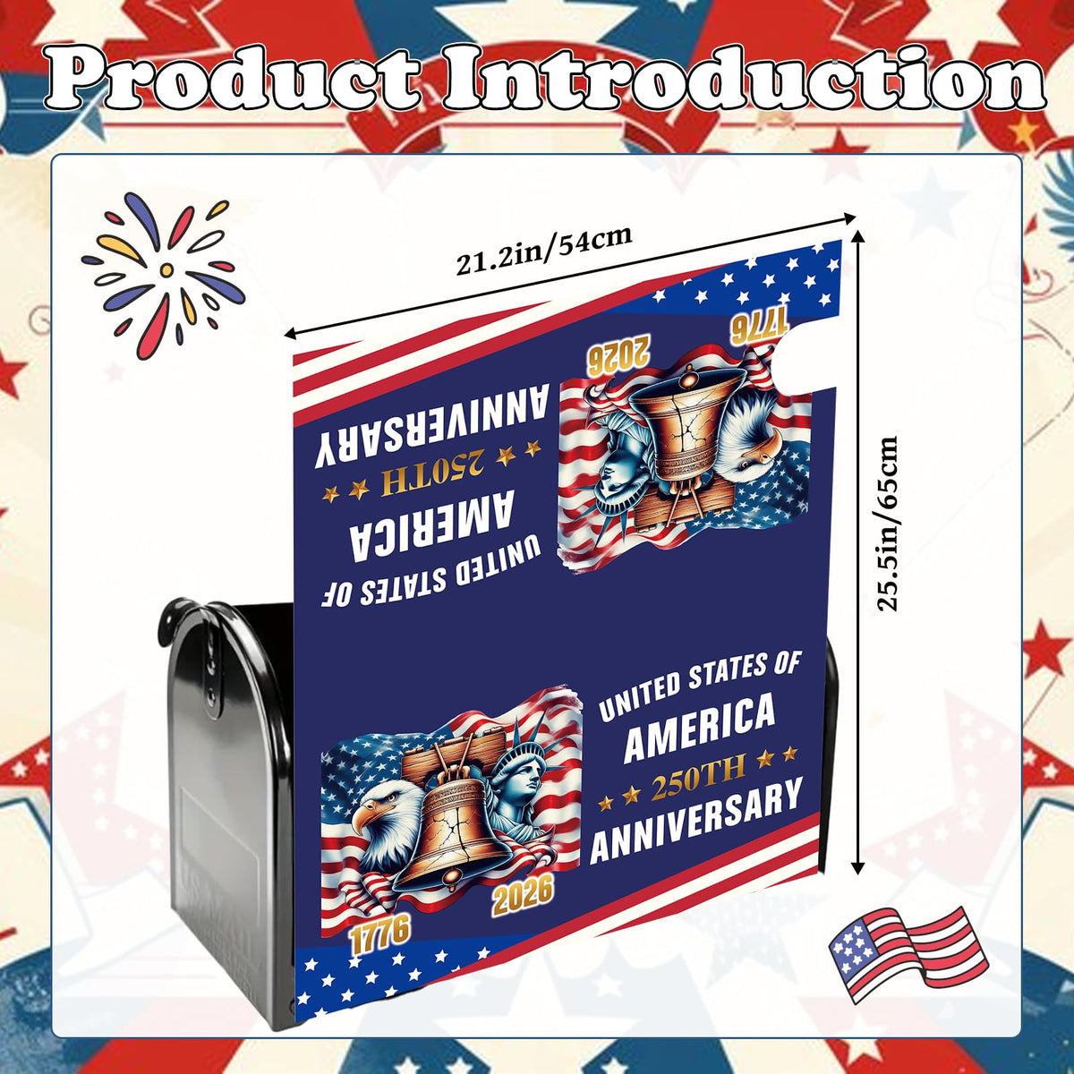VISSTREE patriotic garden decor for outdoor yard displays and holidays.