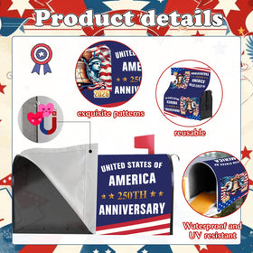 VISSTREE patriotic mailbox cover displayed outdoors for seasonal charm.