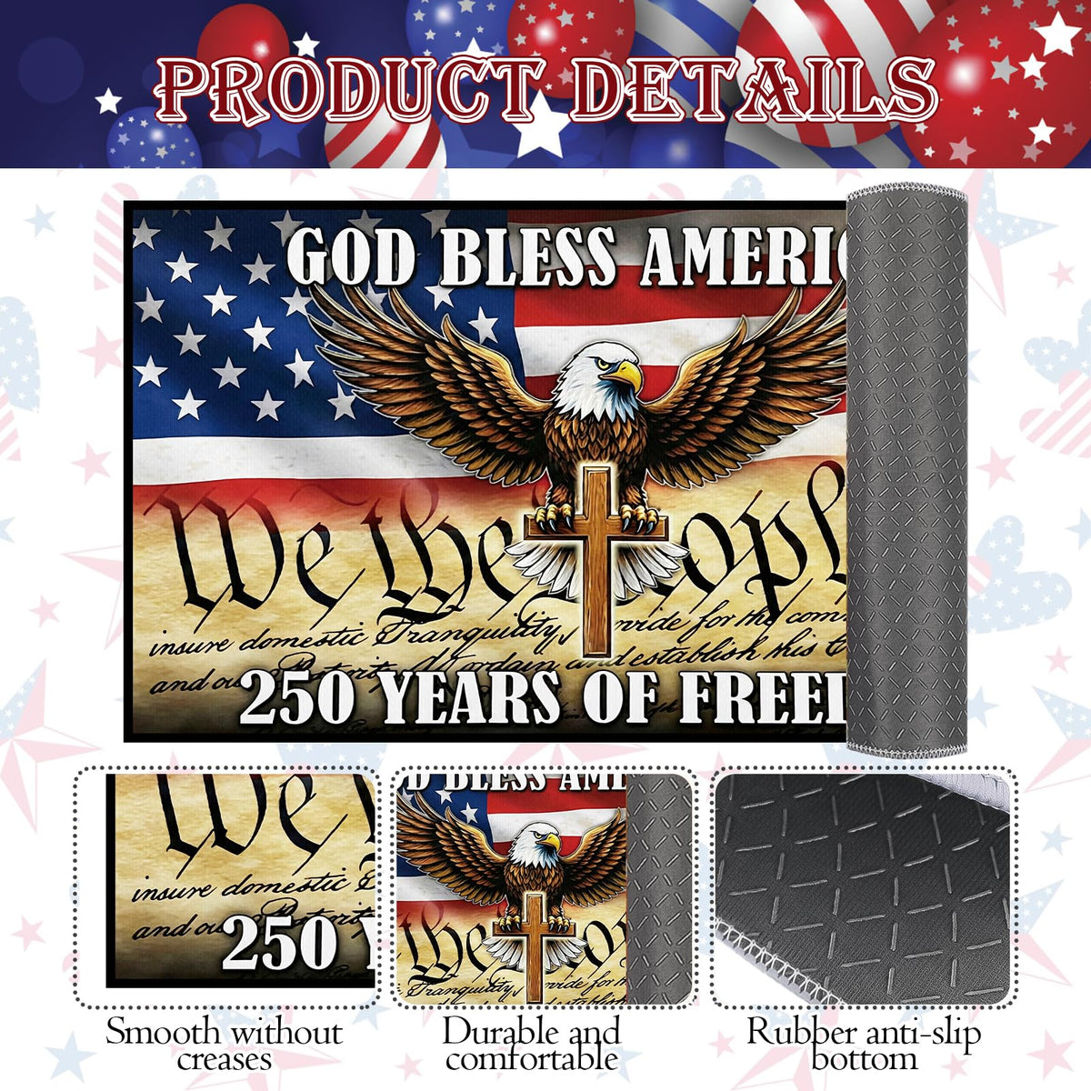 VISSTREE waterproof and stain-resistant mat suitable for outdoor use.