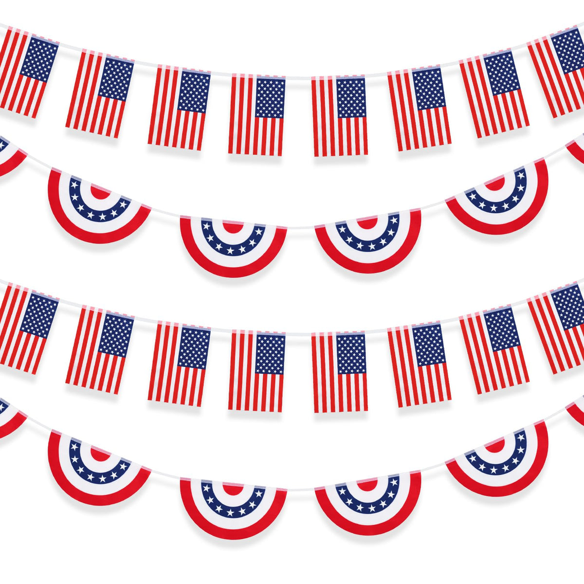 VitalCozy classic flag banner for USA decor, ideal for 4th of July celebrations