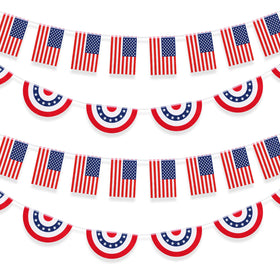 VitalCozy classic flag banner for USA decor, ideal for 4th of July celebrations