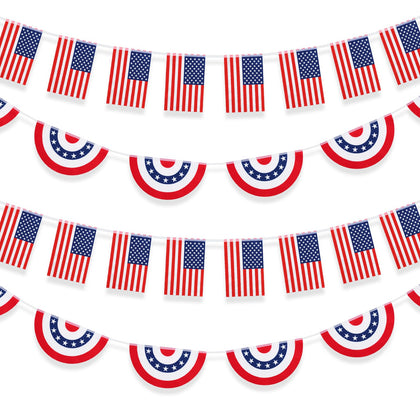 VitalCozy classic flag banner for USA decor, ideal for 4th of July celebrations