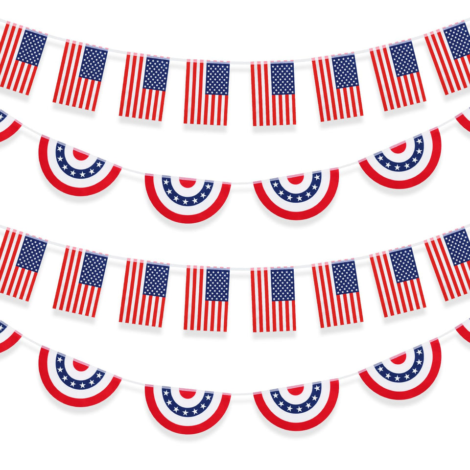 VitalCozy classic flag banner for USA decor, ideal for 4th of July celebrations