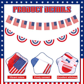VitalCozy classic banner flags, 5x8 inch flags, easy to hang and reuse