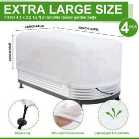 VitalCozy oval bed cover close-up demonstrates frost protection for delicate plants