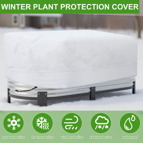 VitalCozy nonwoven breathable fabric shield for balcony planters and raised beds