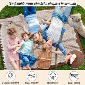 VitalCozy top-layer boho tassels blanket for cozy outdoor lounging