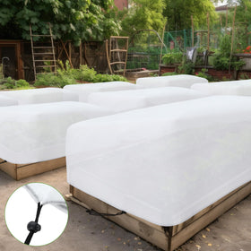 VitalCozy winter plant protection in action over a small garden bed