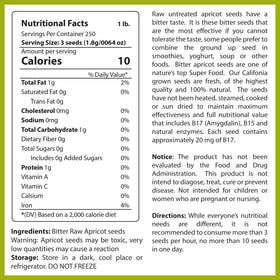 Vitamins Plus Global California-grown apricot seeds highlight origin and quality.
