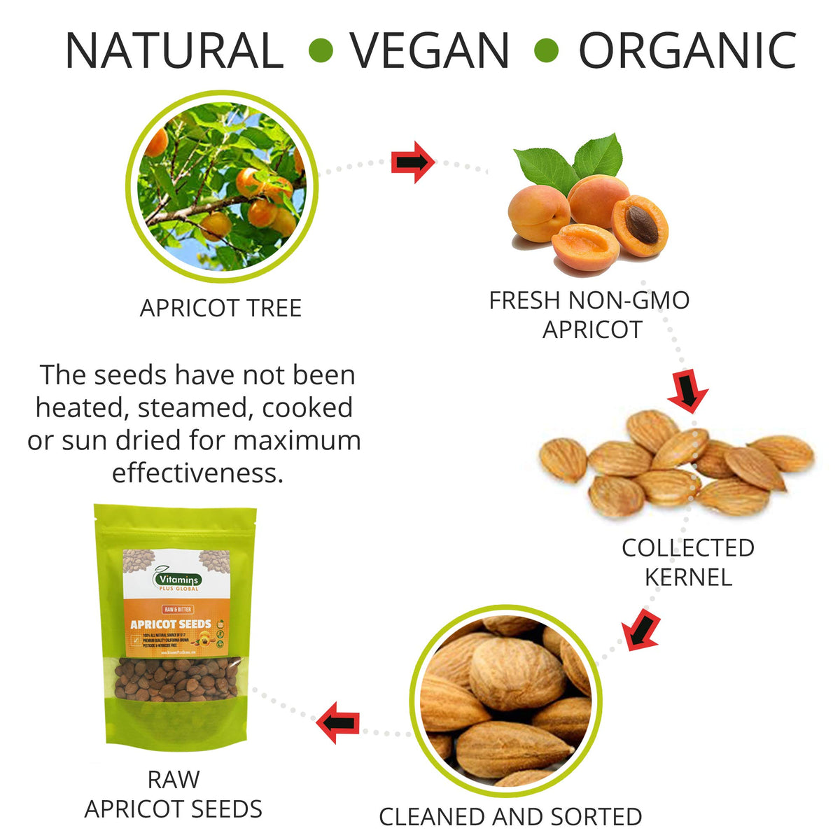 Vitamins Plus Global stay-fresh resealable pouch for easy storage.