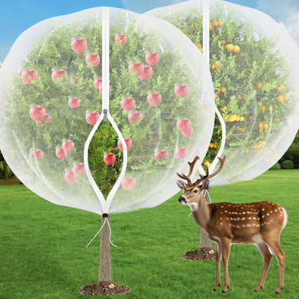 VITI fruit tree netting with zipper close-up shows secure access for pruning and harvesting