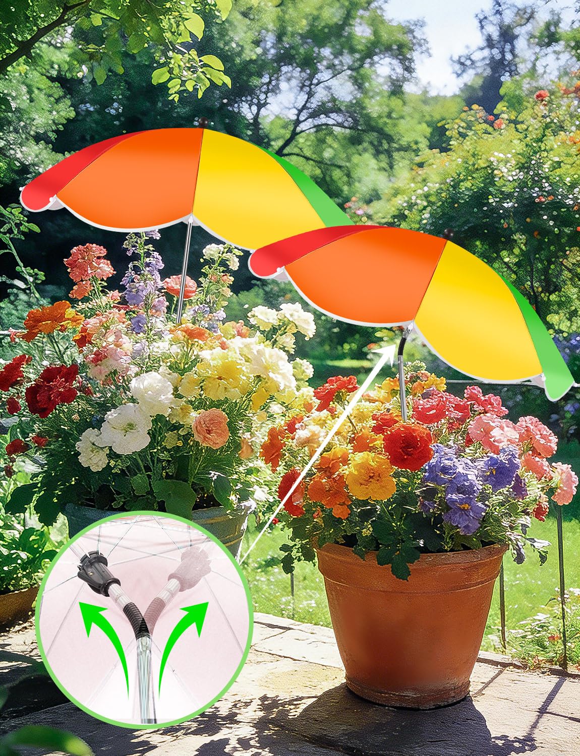 VIUASDX extendable height rod enables flexible plant shading height adjustment