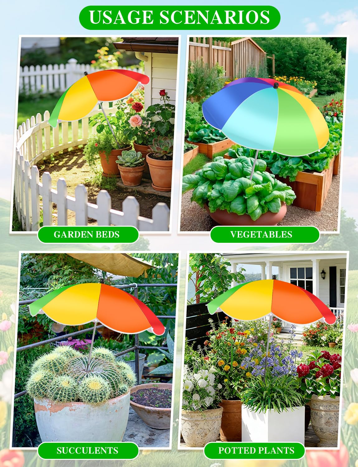VIUASDX H-base connection provides sturdy support for garden shade umbrellas