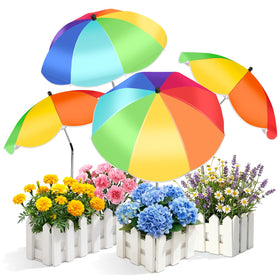 VIUASDX plant umbrella 26-inch shade protects potted plants from strong sun