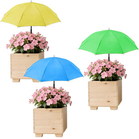 VIUMVC plant umbrella in garden setting shields potted flowers on hot days