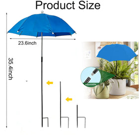 VIUMVC plant umbrella height adjustment offers flexible shade for pots